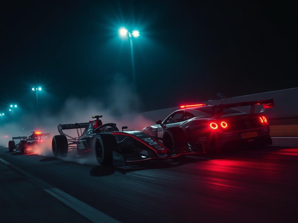 Night races decided in the last sector
